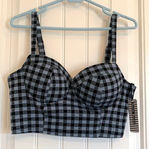 Haute Monde Top Pattern Blue Women NWT